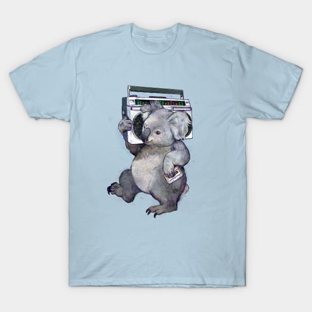 Boombox Koala T-Shirt by LauraGraves